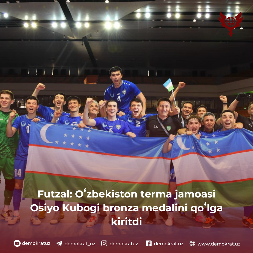 Futzal: Oʻzbekiston terma jamoasi Osiyo Kubogi bronza medalini qoʻlga kiritdi