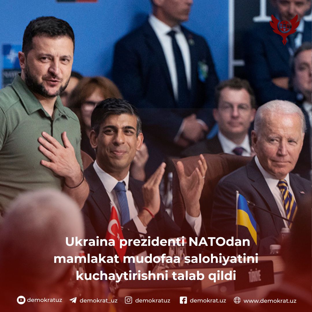 Ukraina prezidenti NATOdan mamlakat mudofaa salohiyatini kuchaytirishni talab qildi