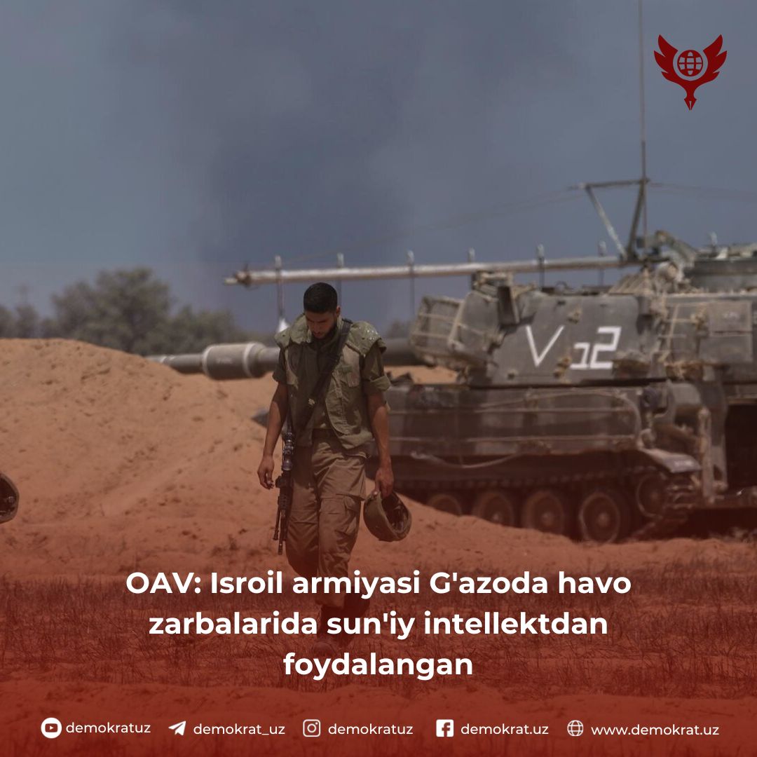 OAV: Isroil armiyasi G’azoda havo zarbalarida sun’iy intellektdan foydalangan