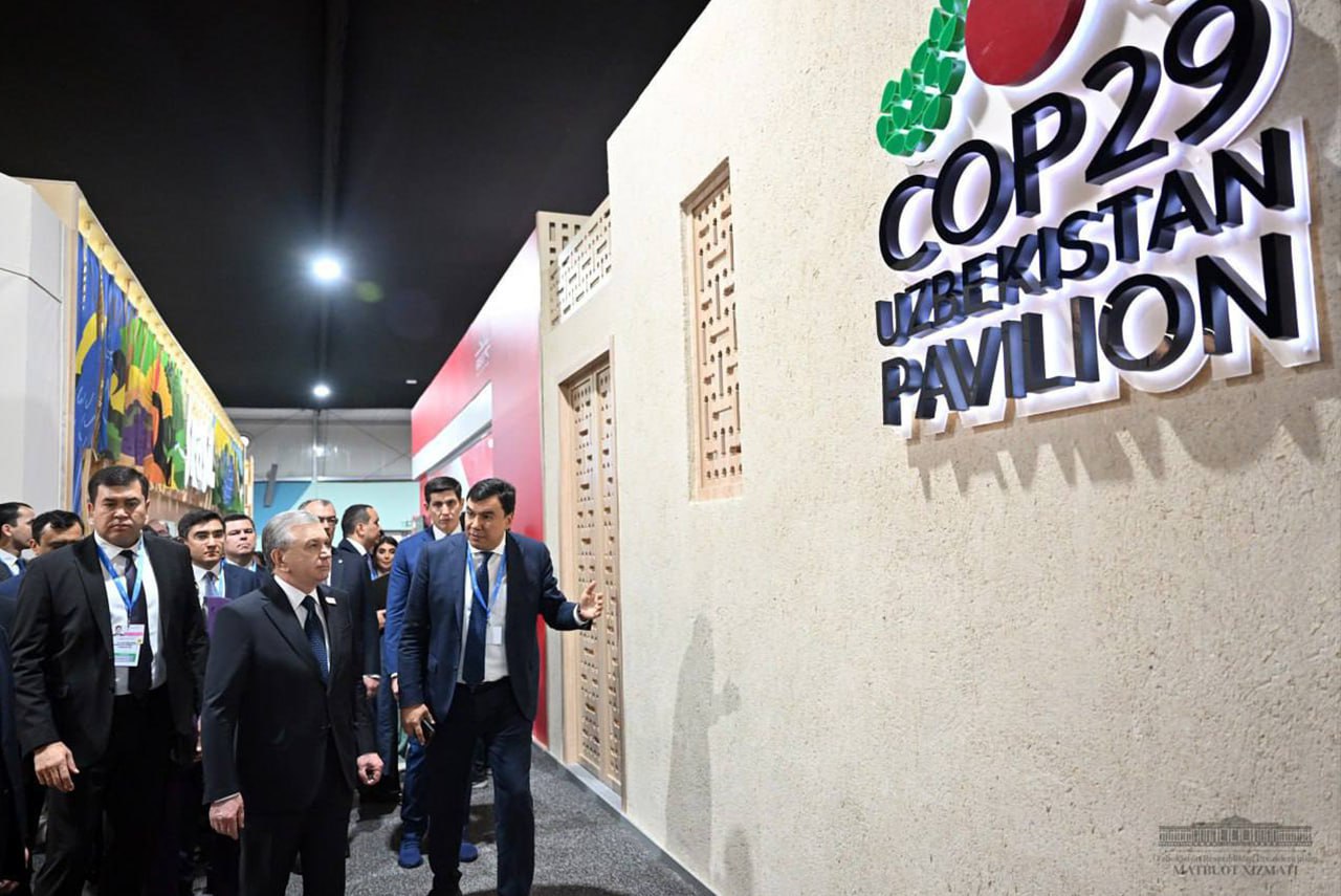 Shavkat Mirziyoyev O’zbekistonning COP29 dagi Milliy paviloniga tashrif buyurdi