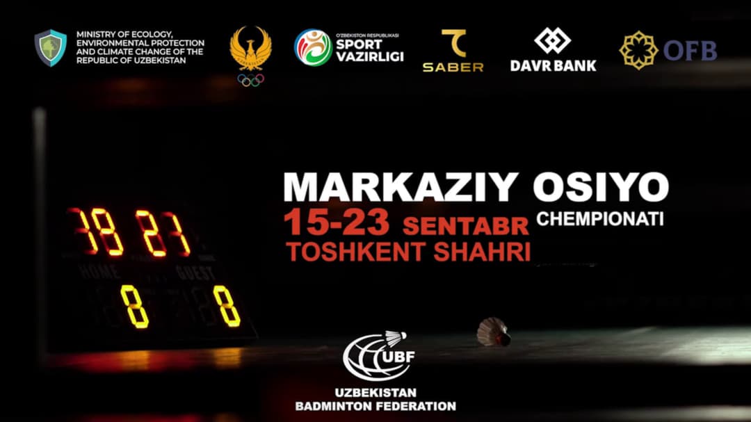 Toshkent Markaziy Osiyo badminton chempionatiga mezbonlik qiladi