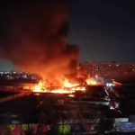 Toshkentning Yashnobod tumanidagi “Aviasozlar” bozorida yong‘in sodir bo‘ldi